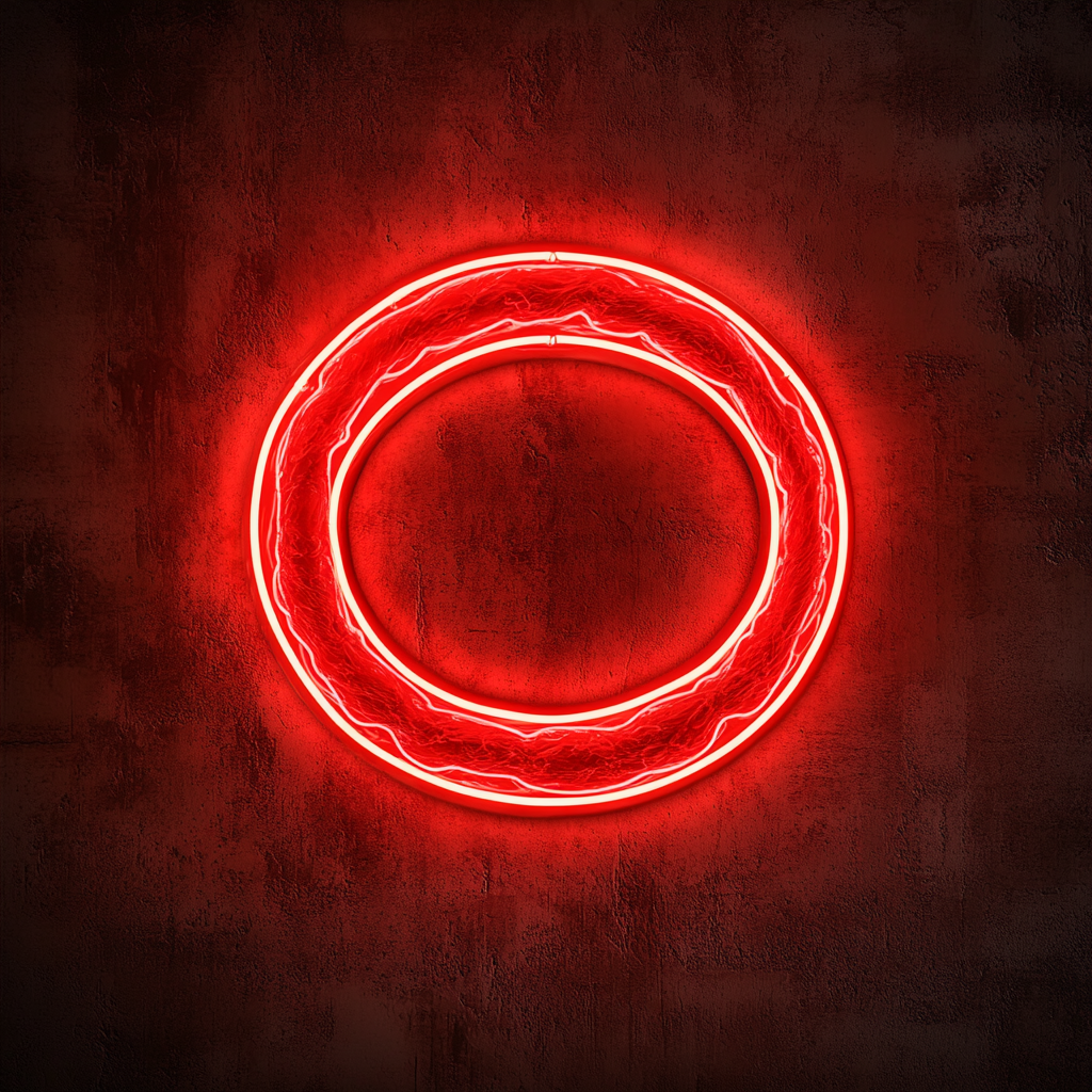 Fried Onion Rings - Red Neon Sign, 18 Inches