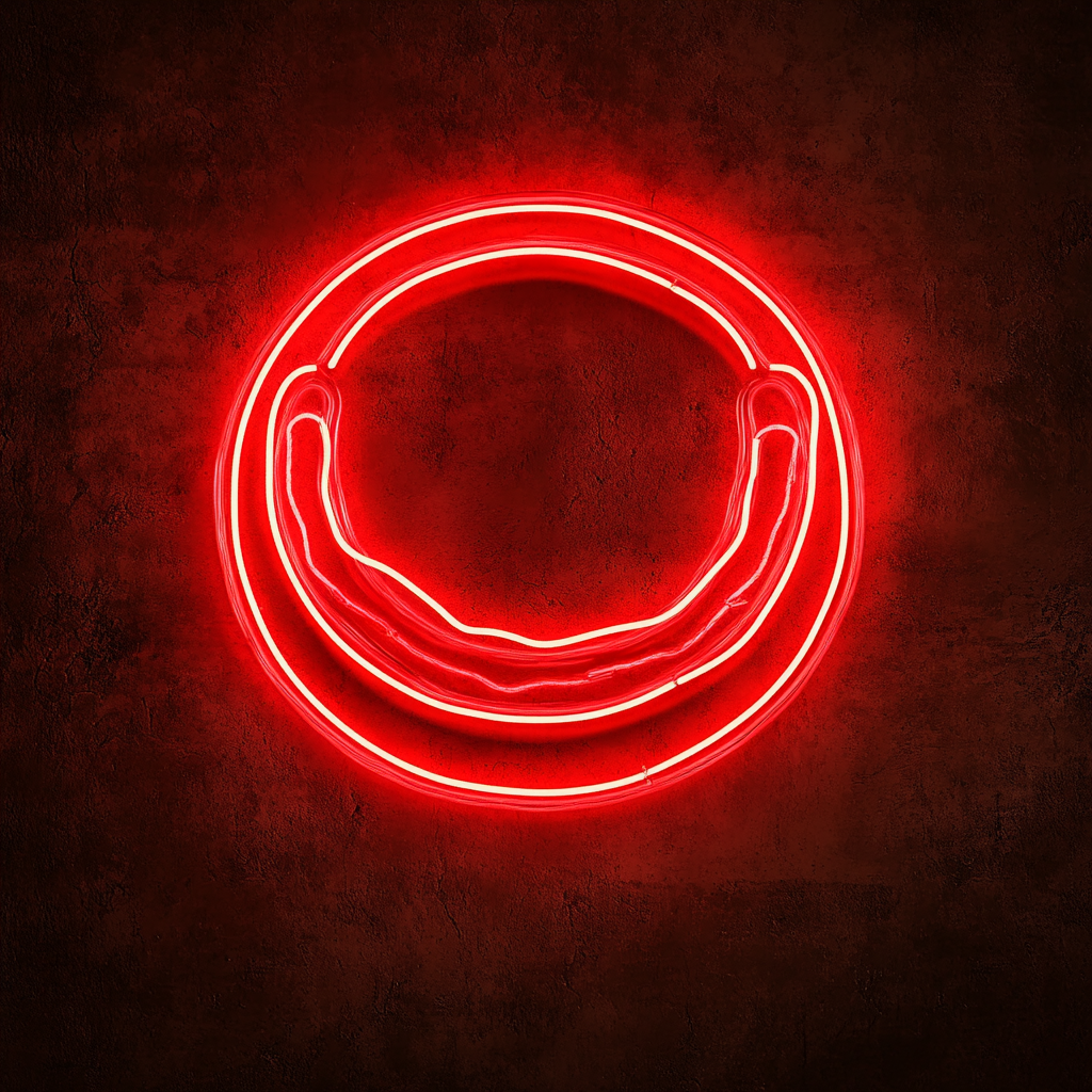 Fried Onion Rings - Red Neon Sign, 18 Inches
