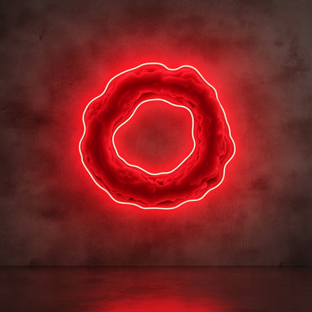 Fried Onion Rings - Red Neon Sign, 18 Inches