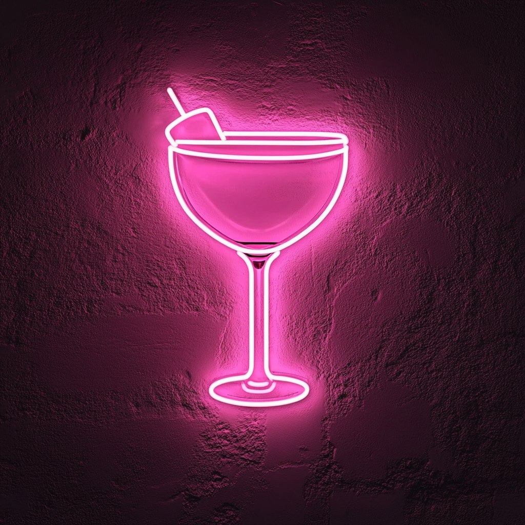 Frozen Margarita Glass - Pink Neon Sign, 24 Inches