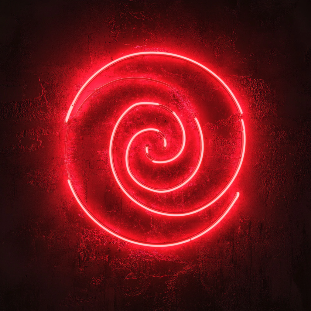 Galaxy Swirl - Red Neon Sign, 24 Inches