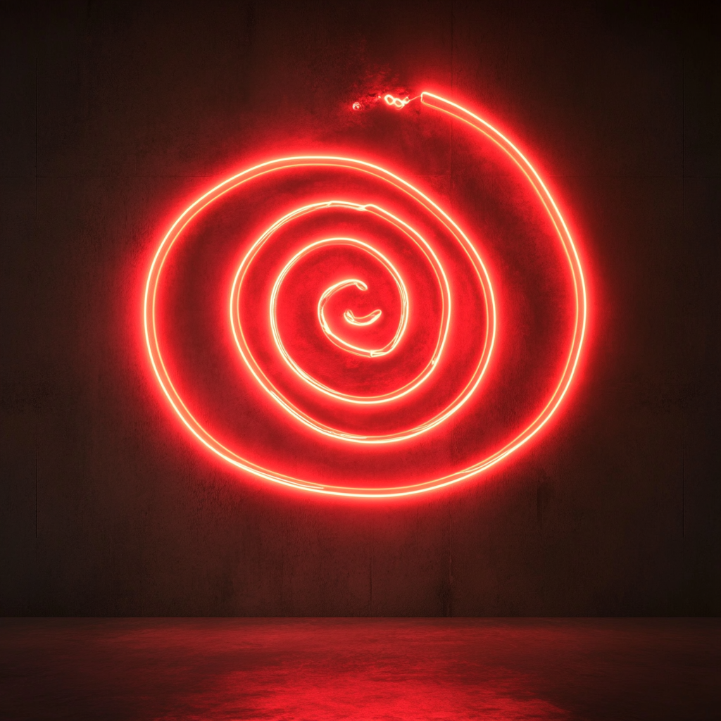 Galaxy Swirl - Red Neon Sign, 24 Inches
