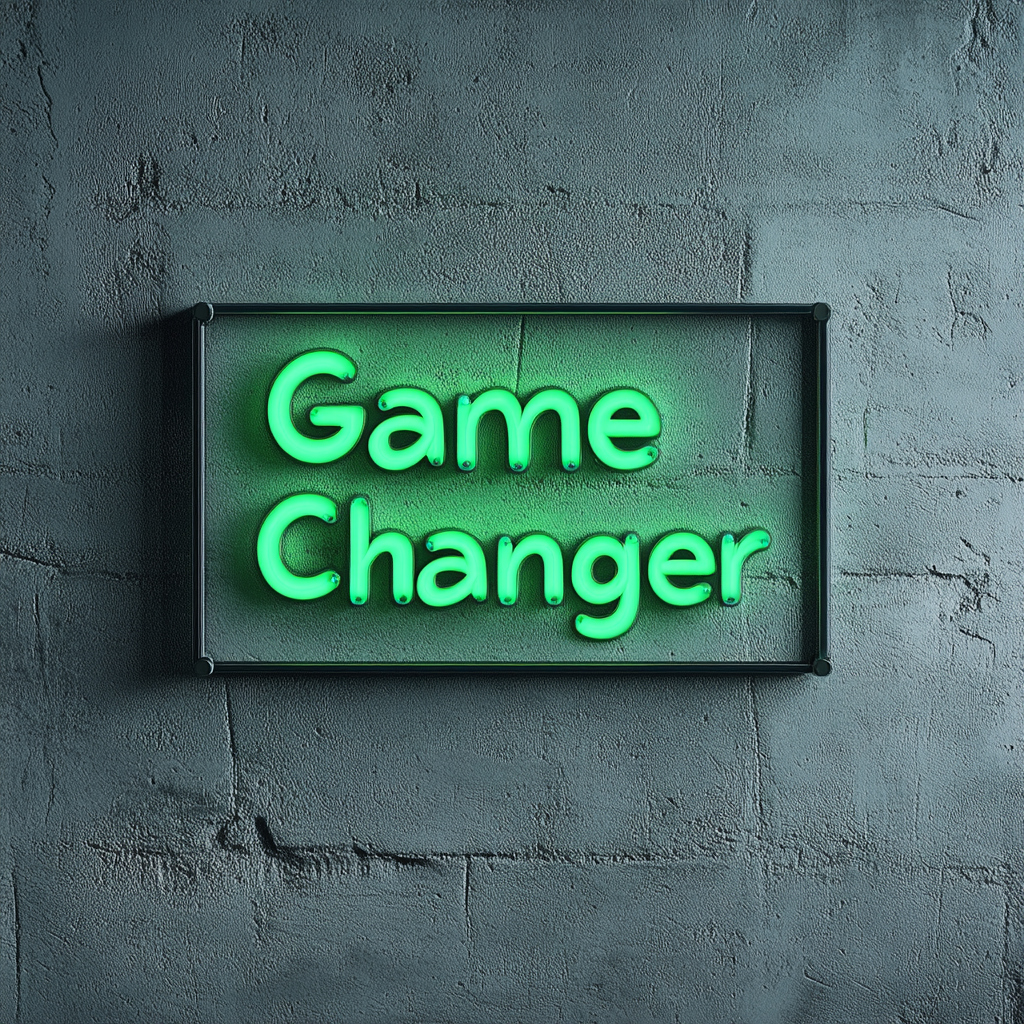 "Game Changer" - Green Neon Sign, 24 Inches