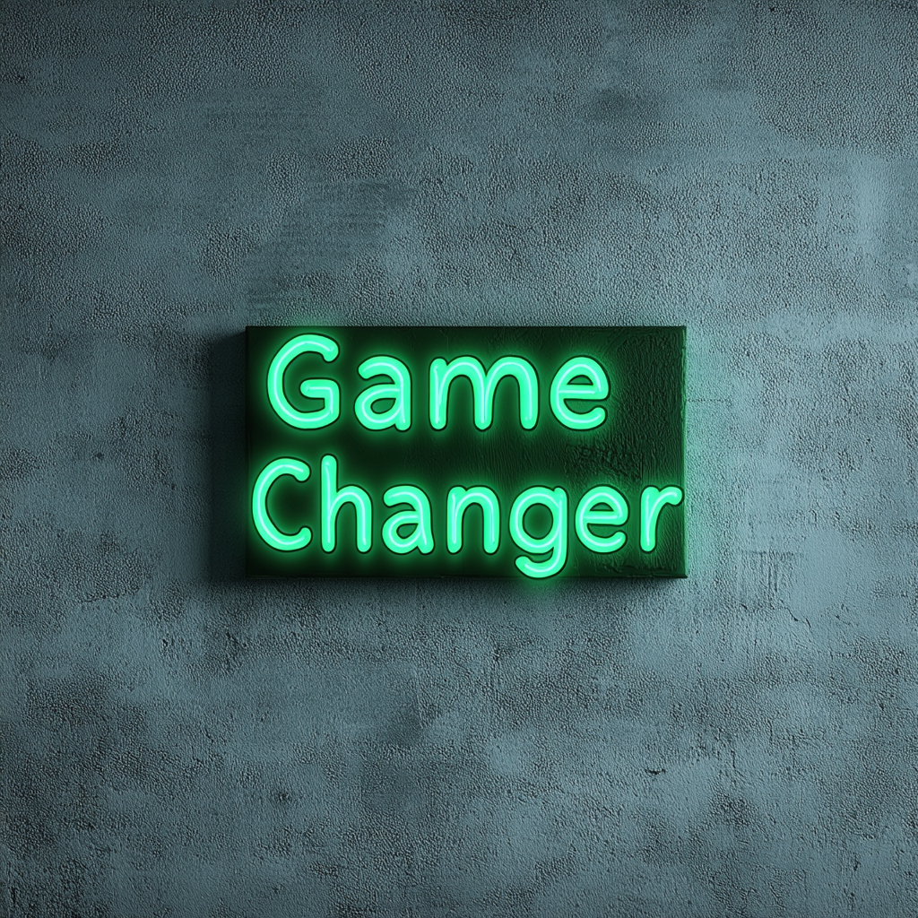 "Game Changer" - Green Neon Sign, 24 Inches