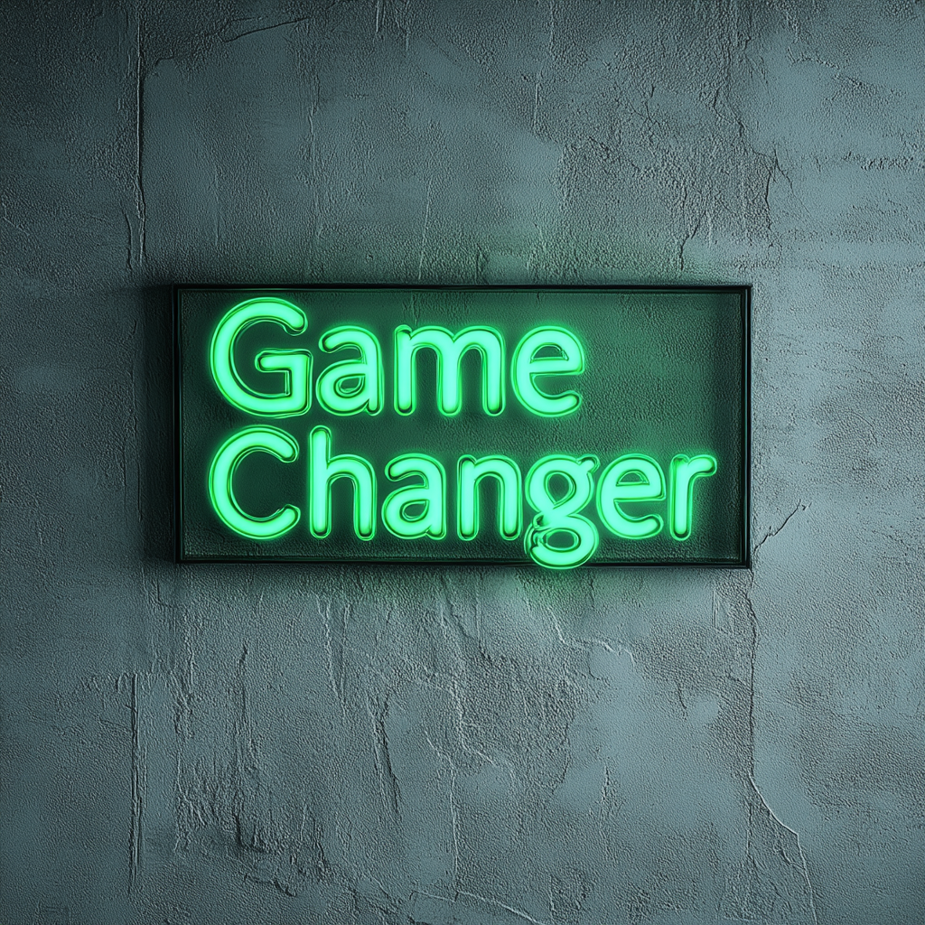 "Game Changer" - Green Neon Sign, 24 Inches