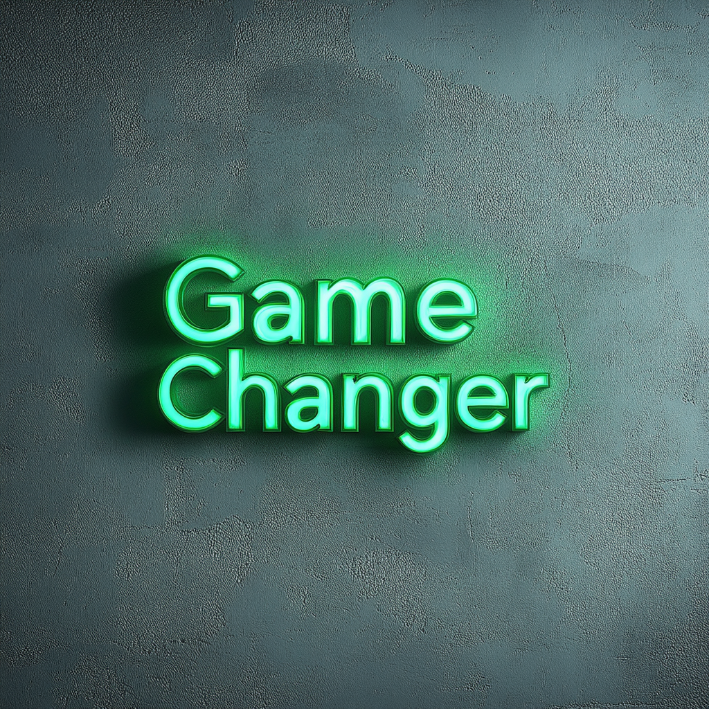 "Game Changer" - Green Neon Sign, 24 Inches