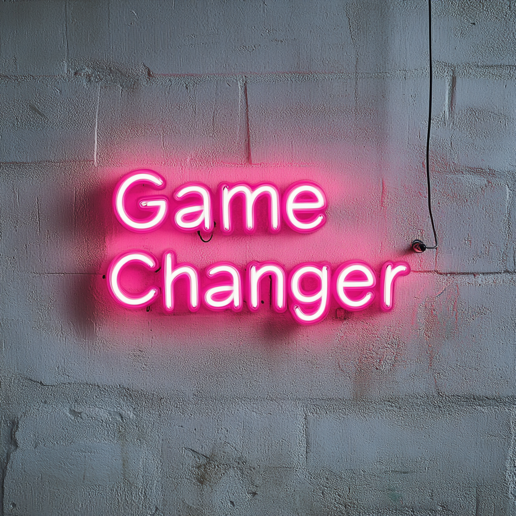 "Game Changer" - Pink Neon Sign, 24 Inches