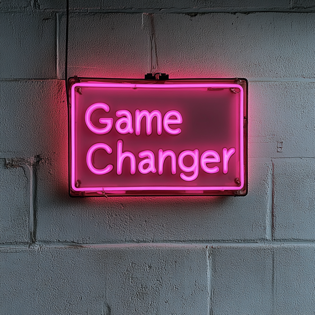 "Game Changer" - Pink Neon Sign, 24 Inches