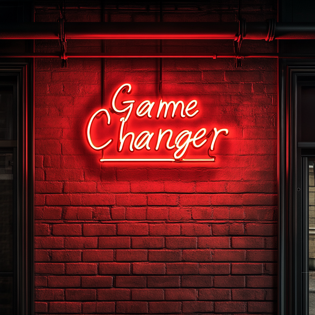 "Game Changer" - Red Neon Sign, 24 Inches