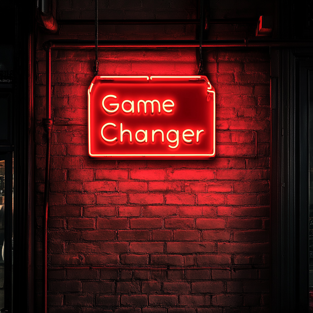 "Game Changer" - Red Neon Sign, 24 Inches