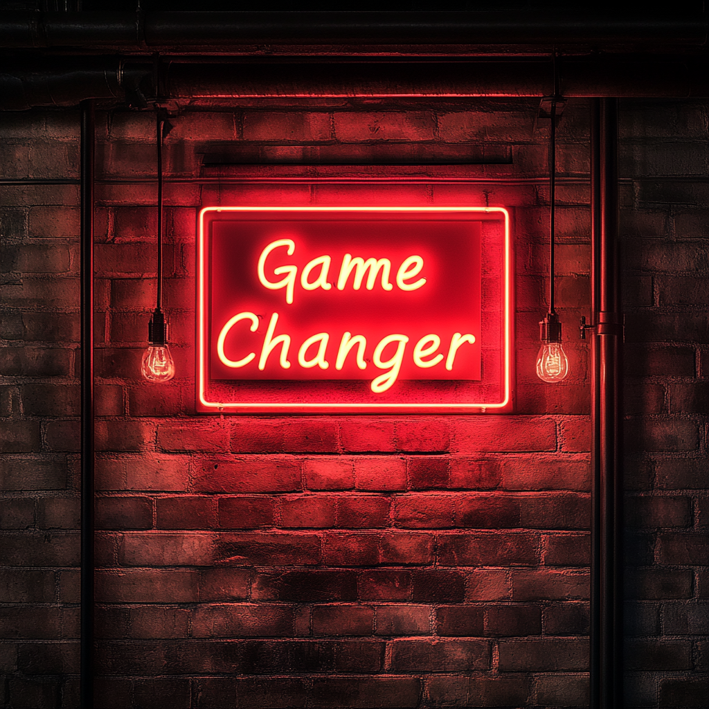 "Game Changer" - Red Neon Sign, 24 Inches