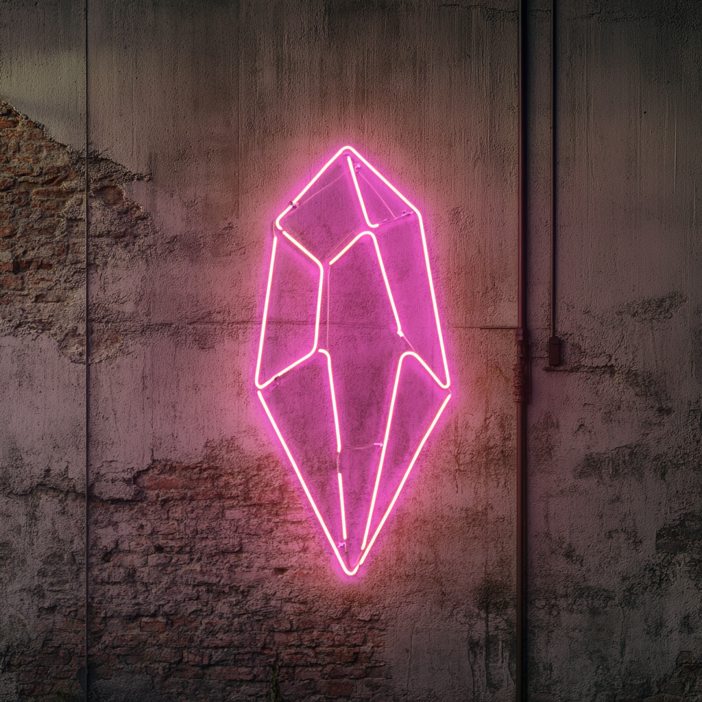 Gemstone - Pink Neon Sign, 24 Inches