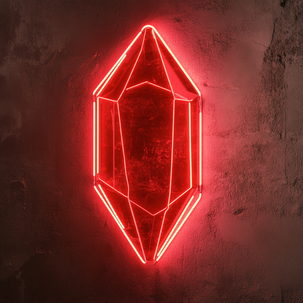 Gemstone - Red Neon Sign, 24 Inches
