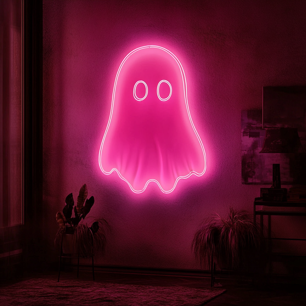Ghost - Pink Neon Sign, 24 Inches