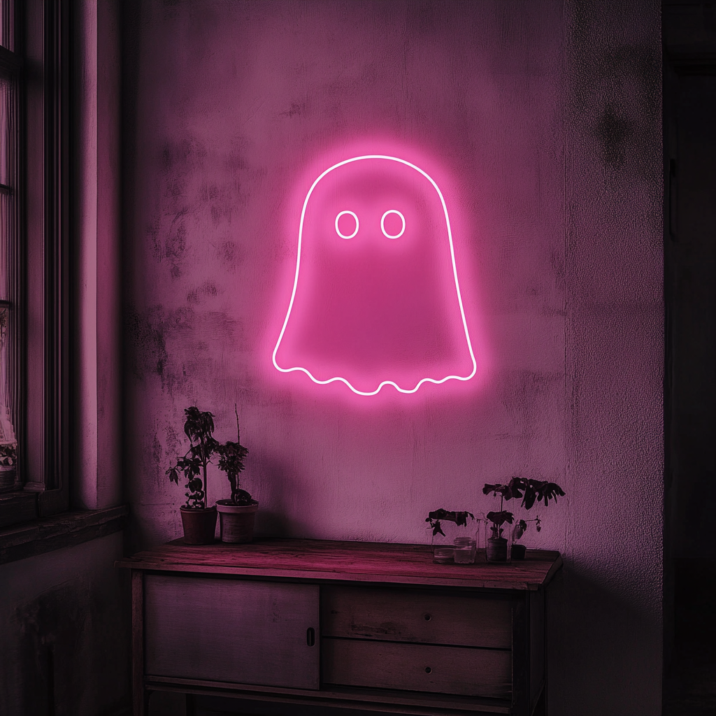 Ghost - Pink Neon Sign, 24 Inches