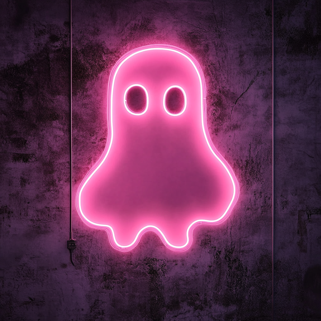 Ghost - Pink Neon Sign, 24 Inches