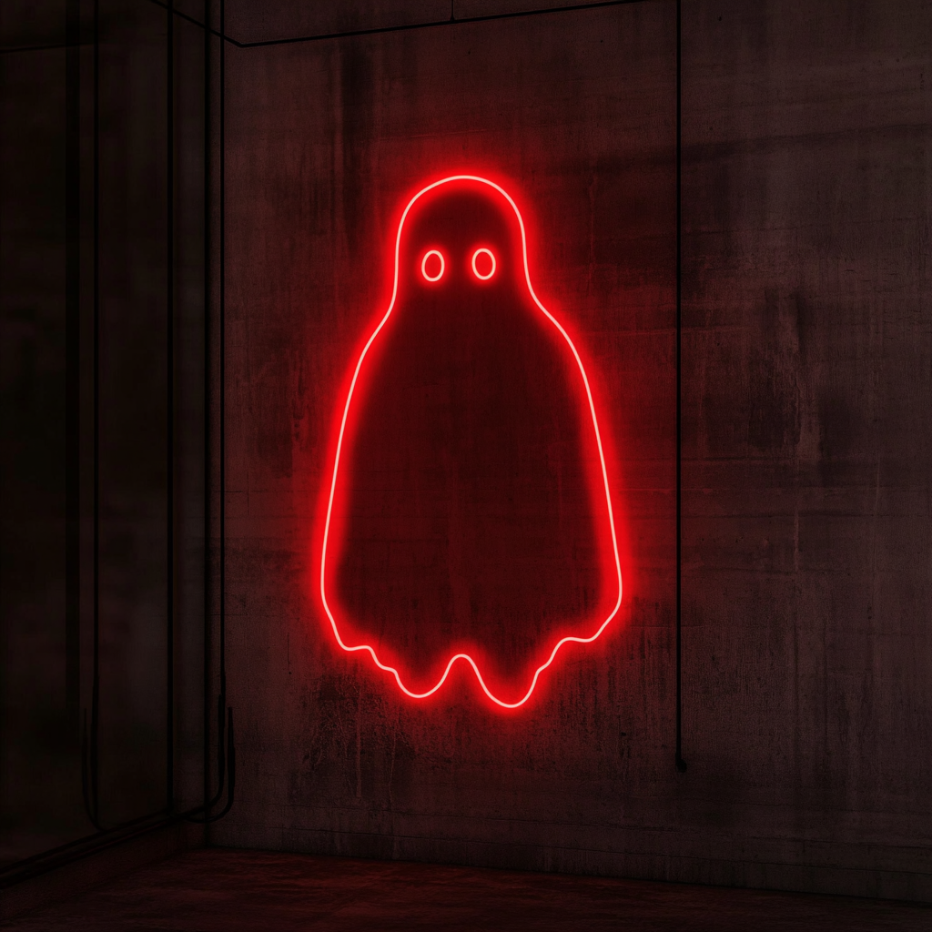 Ghost - Red Neon Sign, 18 Inches