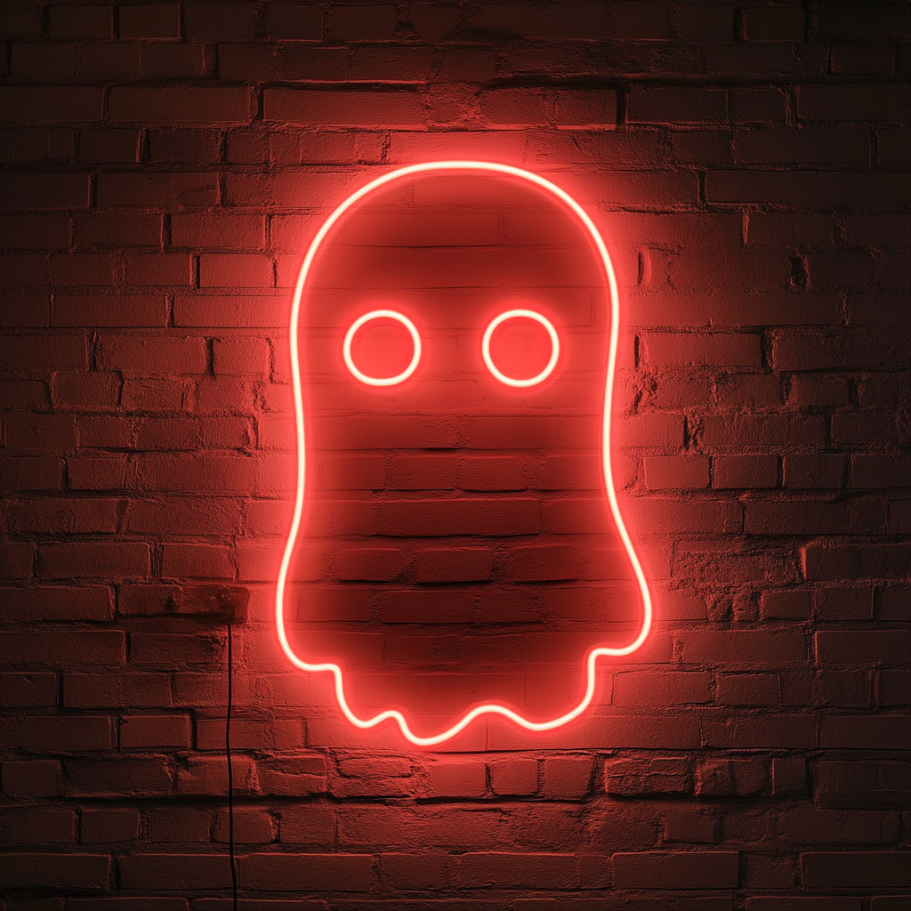 Ghost - Red Neon Sign, 18 Inches