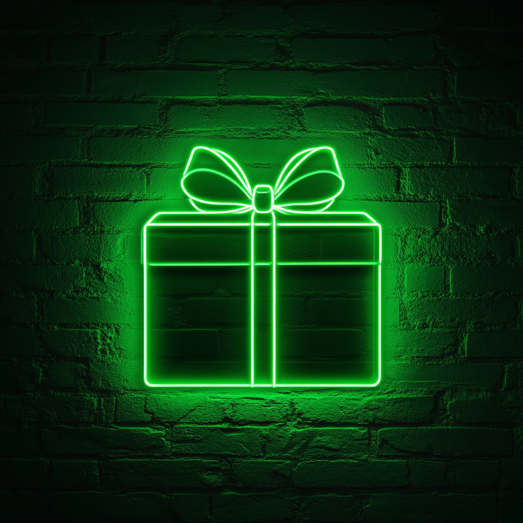 Gift - Green Neon Sign, 18 Inches