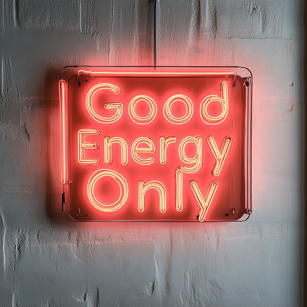 Good Energy Only - Red Neon Sign, 18 Inches