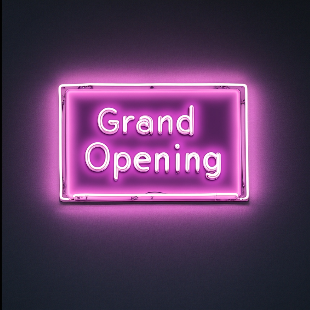 Grand Opening - Pink Neon Sign, 18 Inches