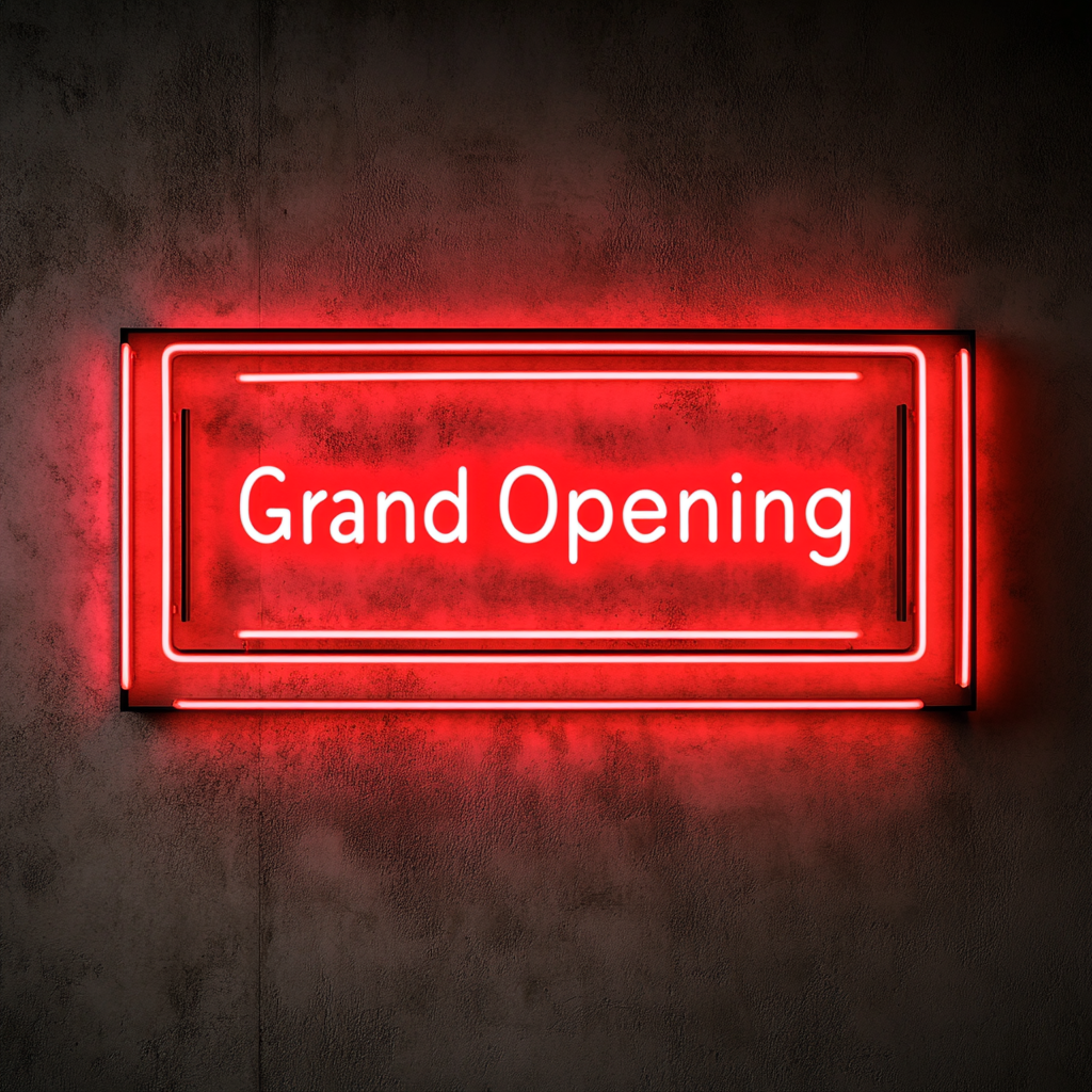 Grand Opening - Red Neon Sign, 18 Inches