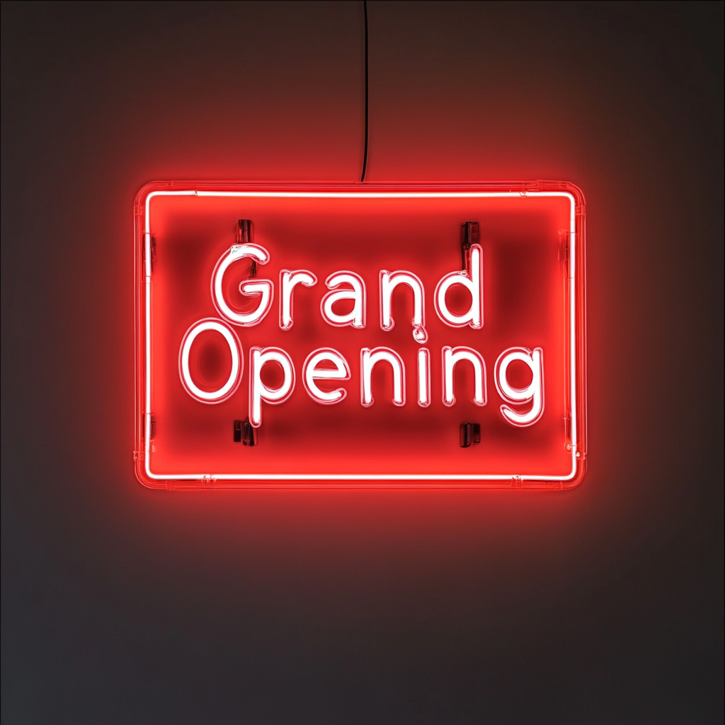 Grand Opening - Red Neon Sign, 18 Inches