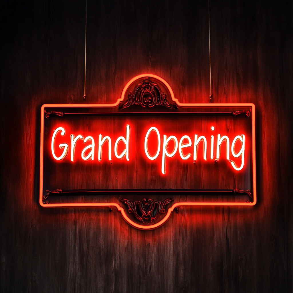 Grand Opening - Red Neon Sign, 18 Inches