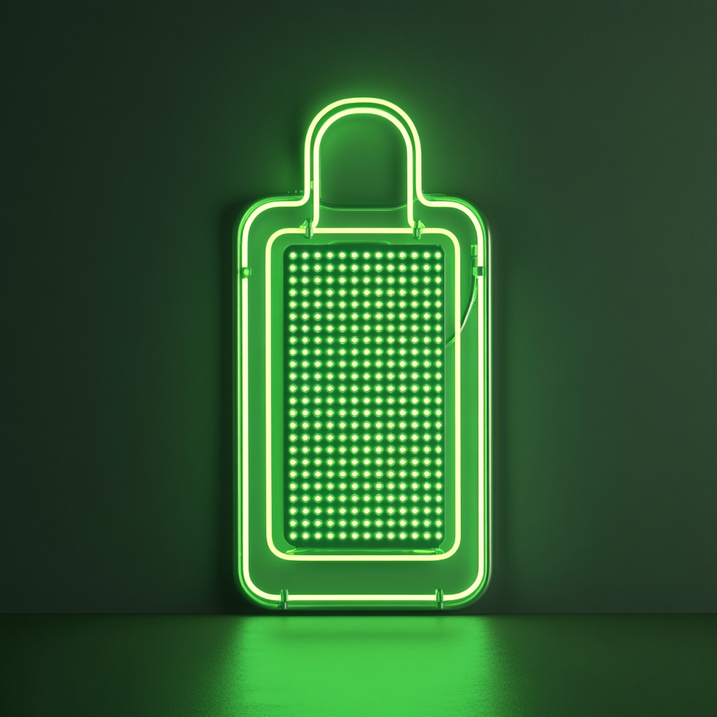 Grater with Cheese - Green Neon Sign, 18 Inches