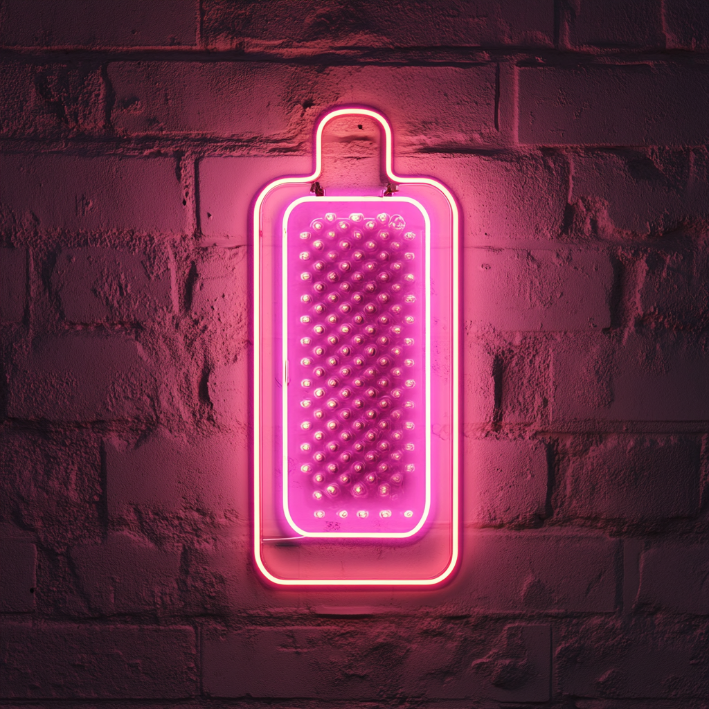 Grater with Cheese - Pink Neon Sign, 24 Inches