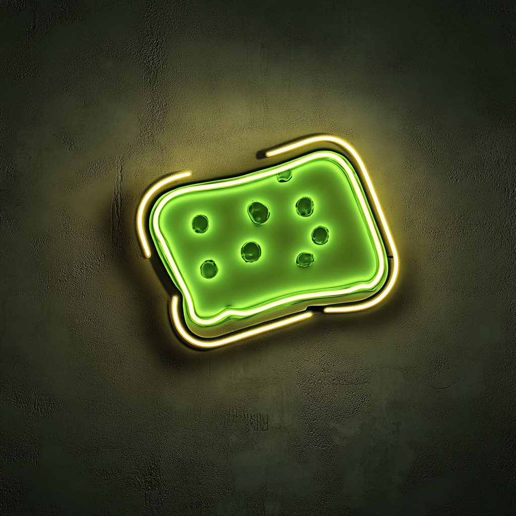 Grilled Cheese - Green Neon Sign, 18 Inches