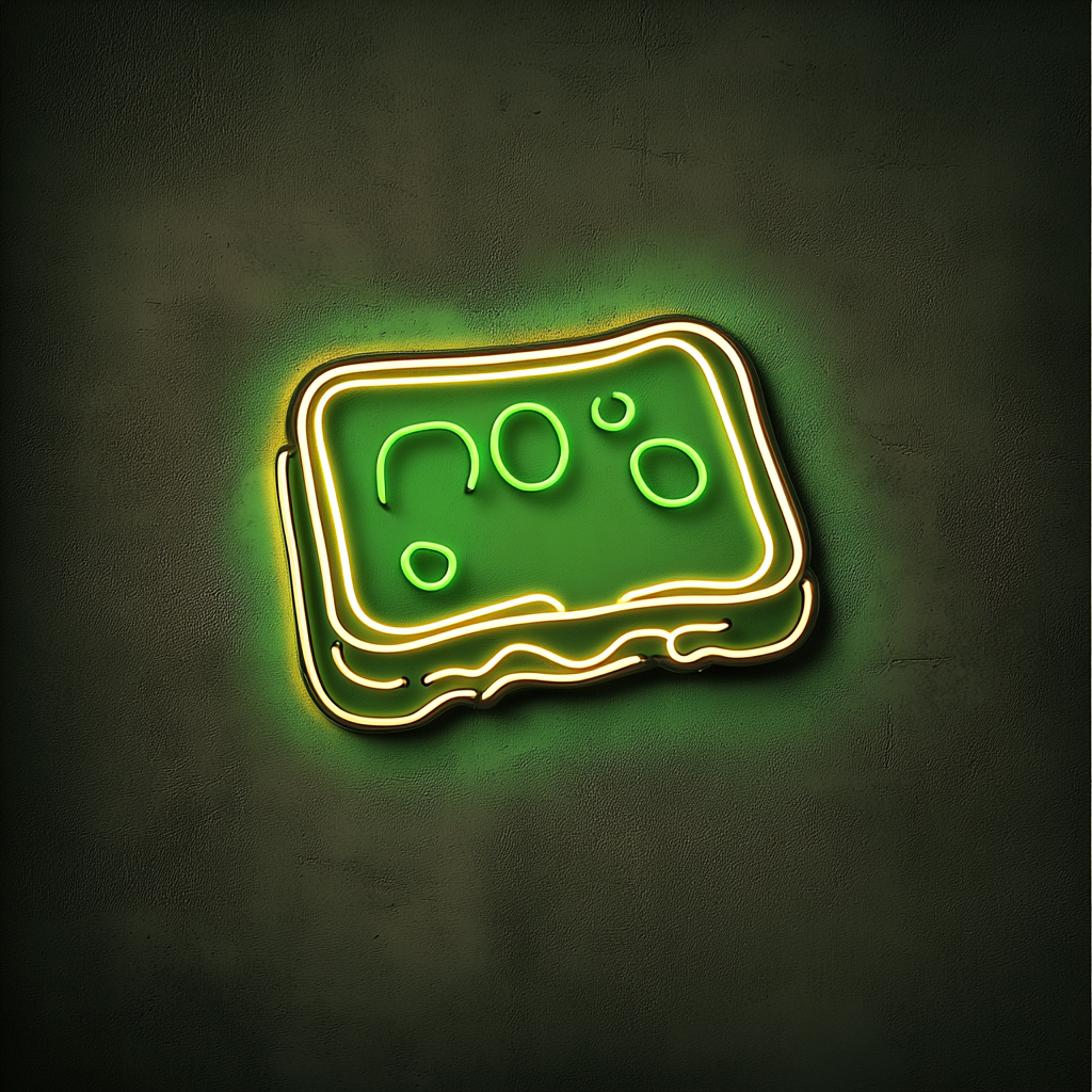 Grilled Cheese - Green Neon Sign, 18 Inches
