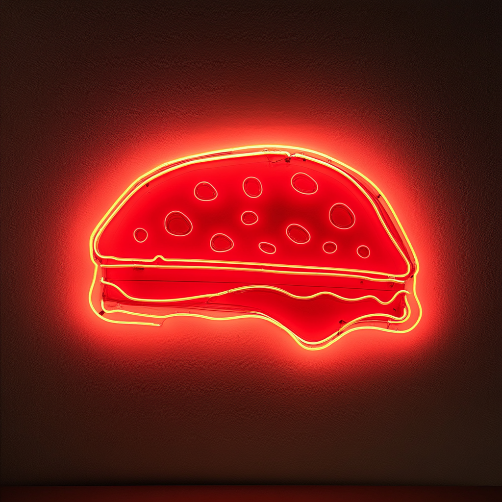 Grilled Cheese - Red Neon Sign, 18 Inches
