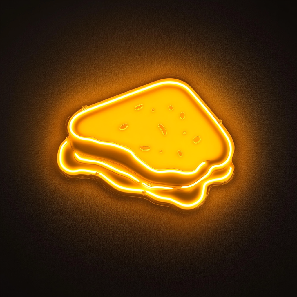 Grilled Cheese - Yellow Neon Sign, 24 Inches