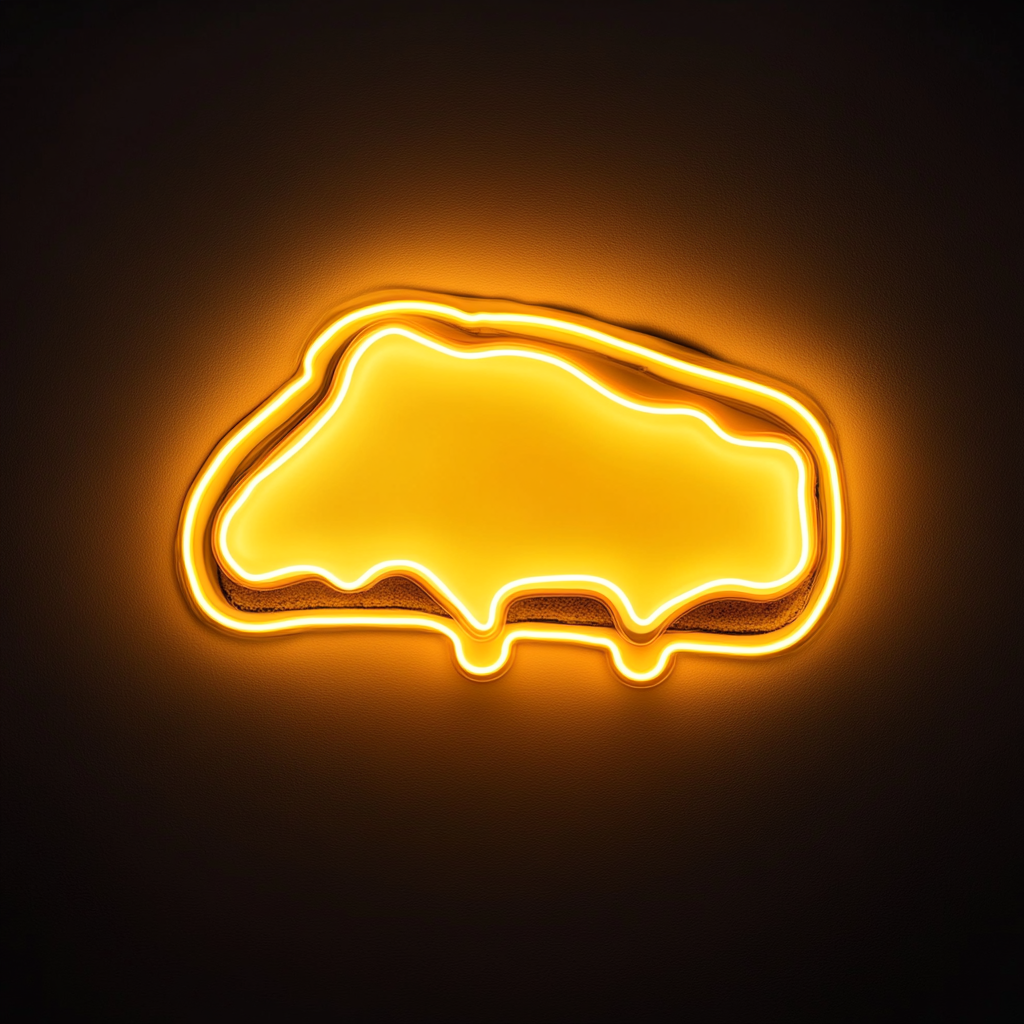 Grilled Cheese - Yellow Neon Sign, 24 Inches