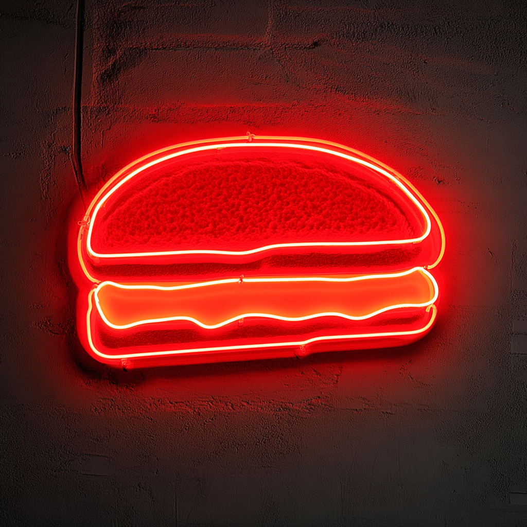 Grilled Cheese Sandwich - Red Neon Sign, 18 Inches