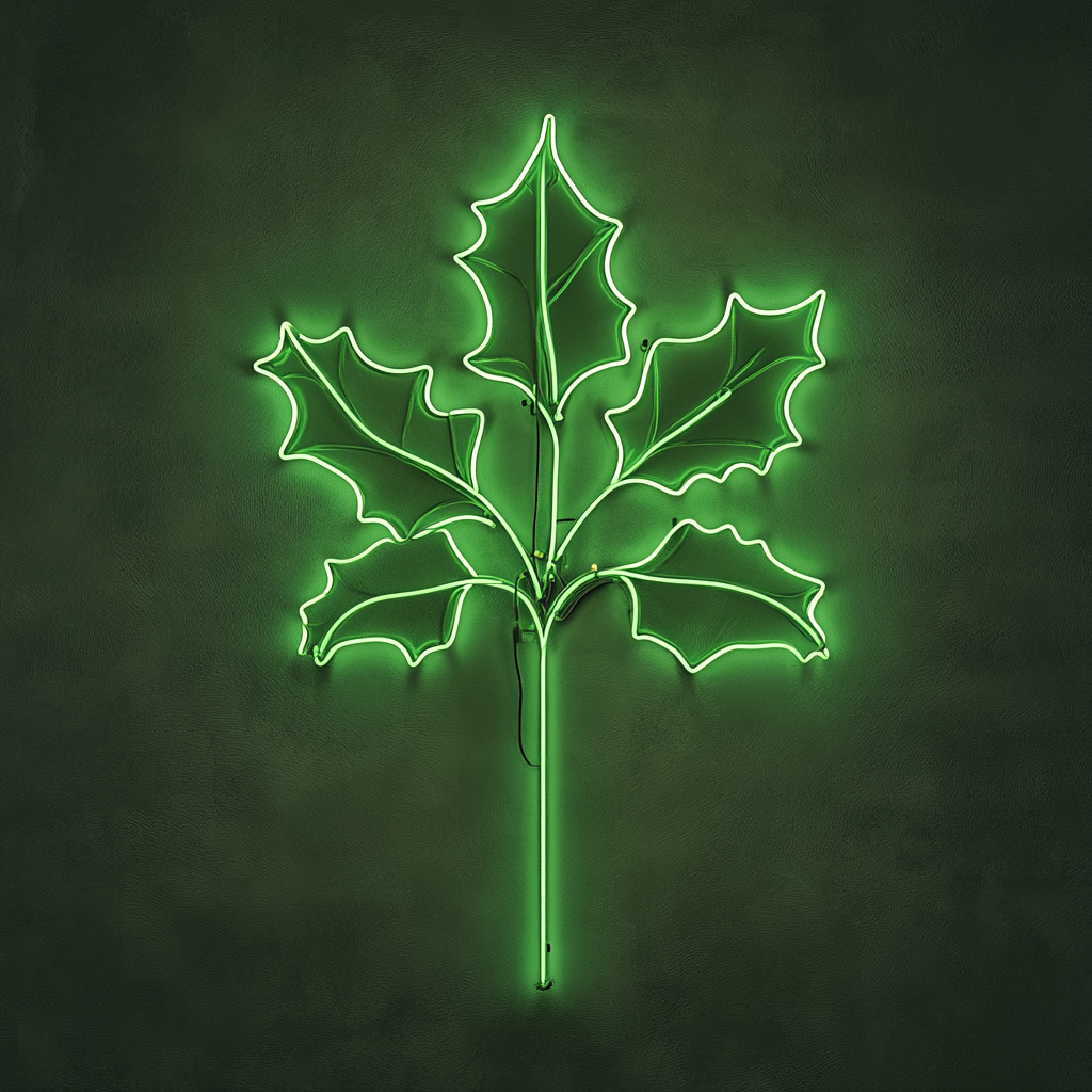 Hollyberry - Green Neon Sign, 18 Inches