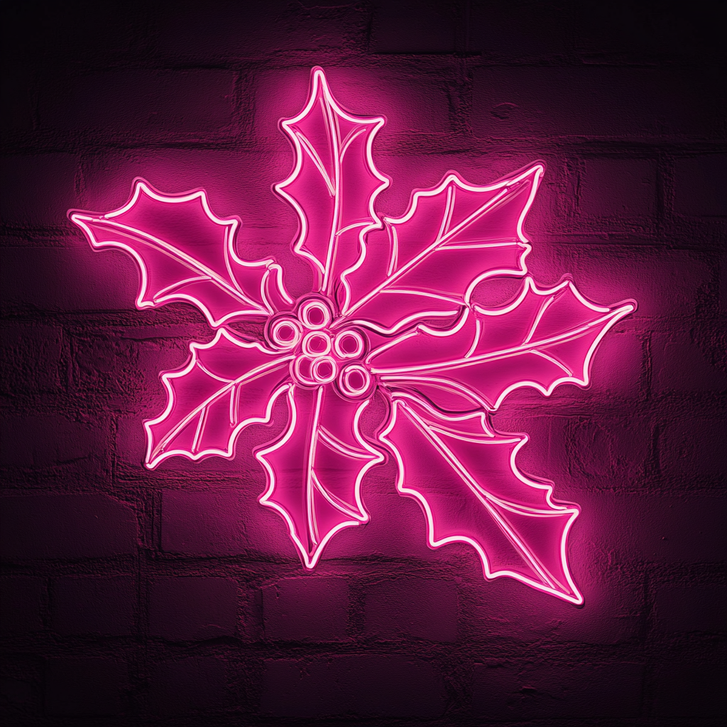 Hollyberry - Pink Neon Sign, 24 Inches