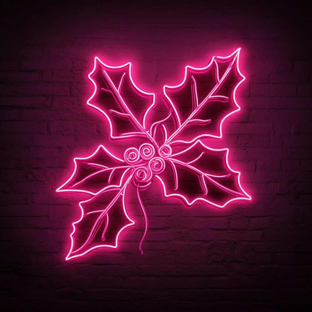 Hollyberry - Pink Neon Sign, 18 Inches