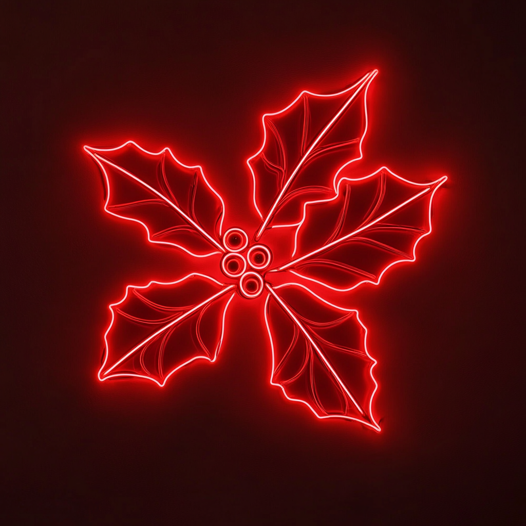 Hollyberry - Red Neon Sign, 24 Inches
