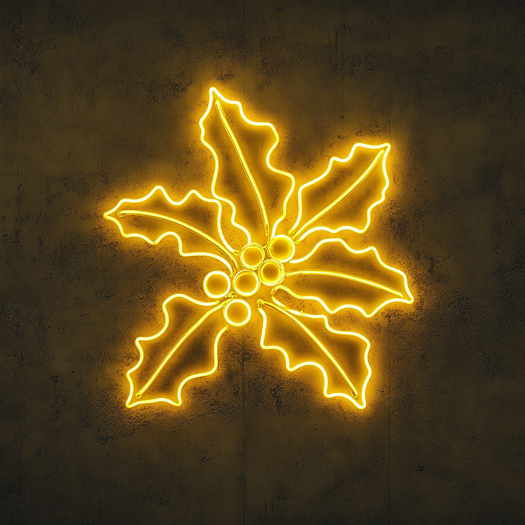 Hollyberry - Yellow Neon Sign, 24 Inches