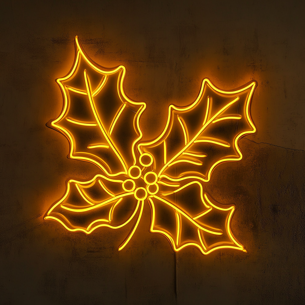 Hollyberry - Yellow Neon Sign, 24 Inches