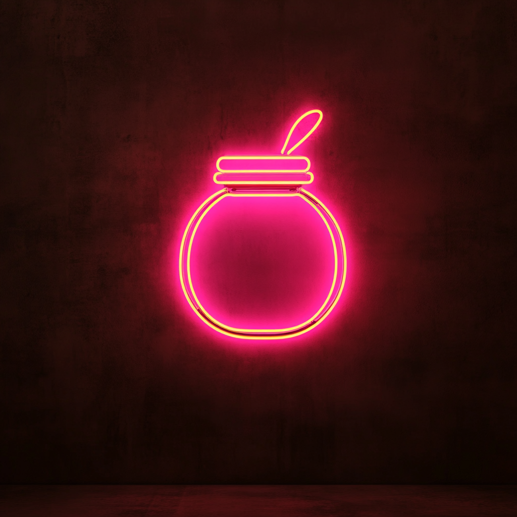 Honey Jar - Pink Neon Sign, 18 Inches