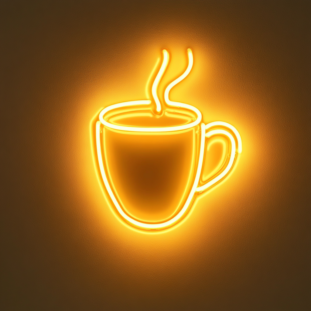 Hot Chocolate Mug - Yellow Neon Sign, 18 Inches