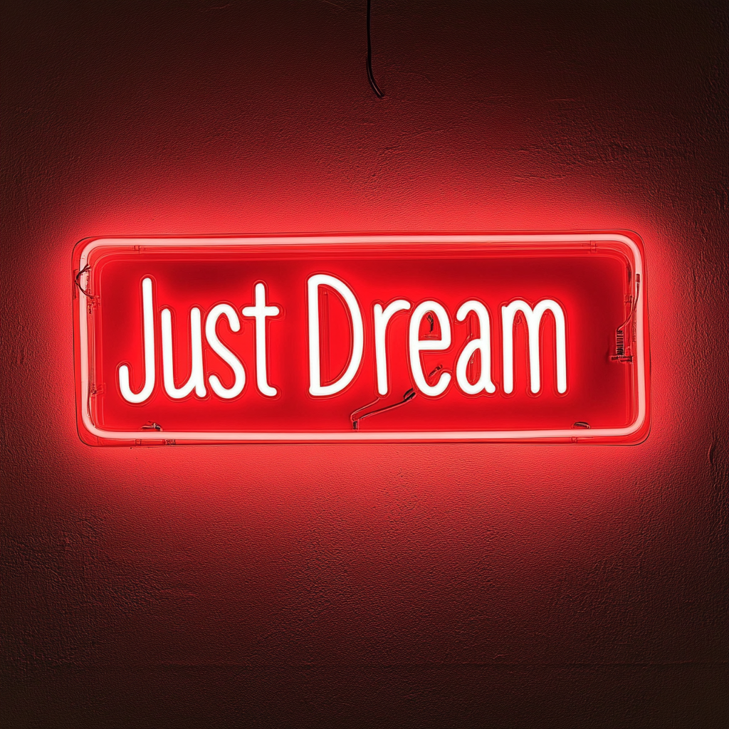 Just Dream - Red Neon Sign, 18 Inches