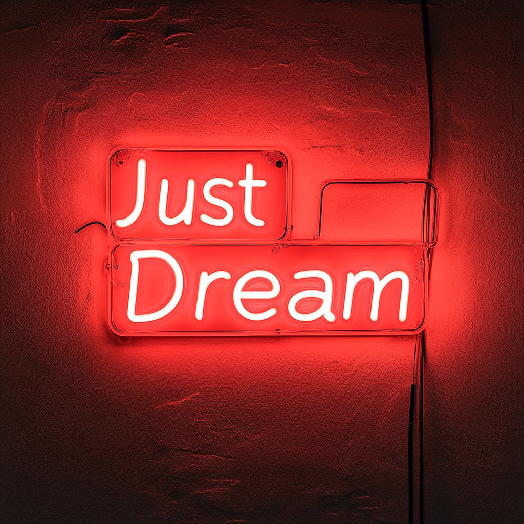 Just Dream - Red Neon Sign, 24 Inches