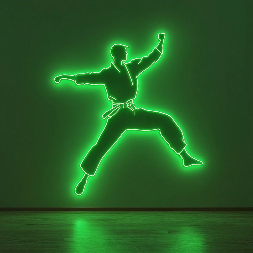 Karate - Green Neon Sign, 24 Inches