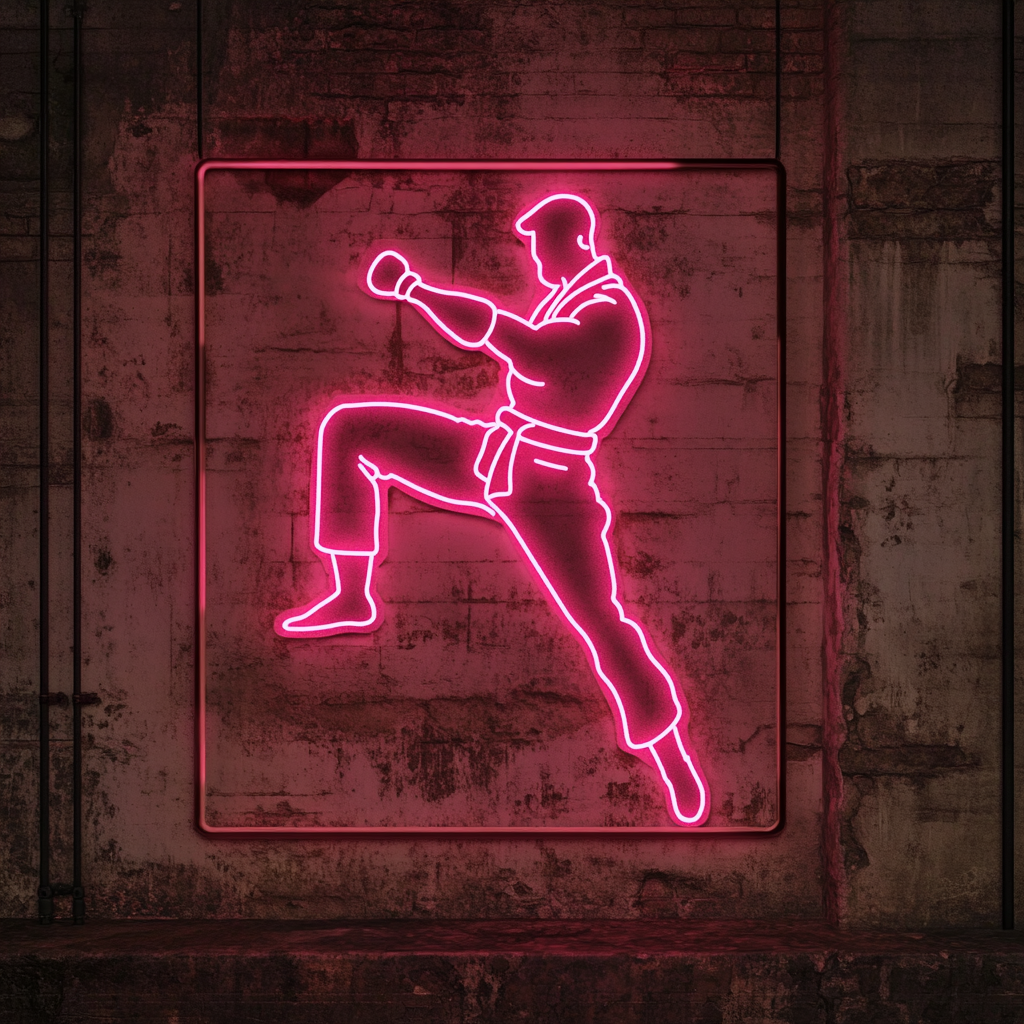 Karate - Pink Neon Sign, 24 Inches