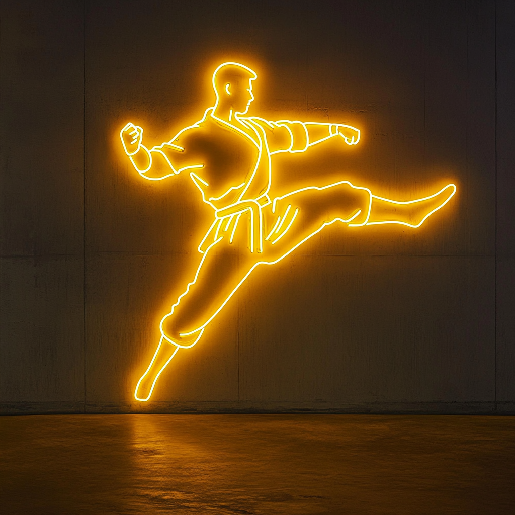 Karate - Yellow Neon Sign, 18 Inches