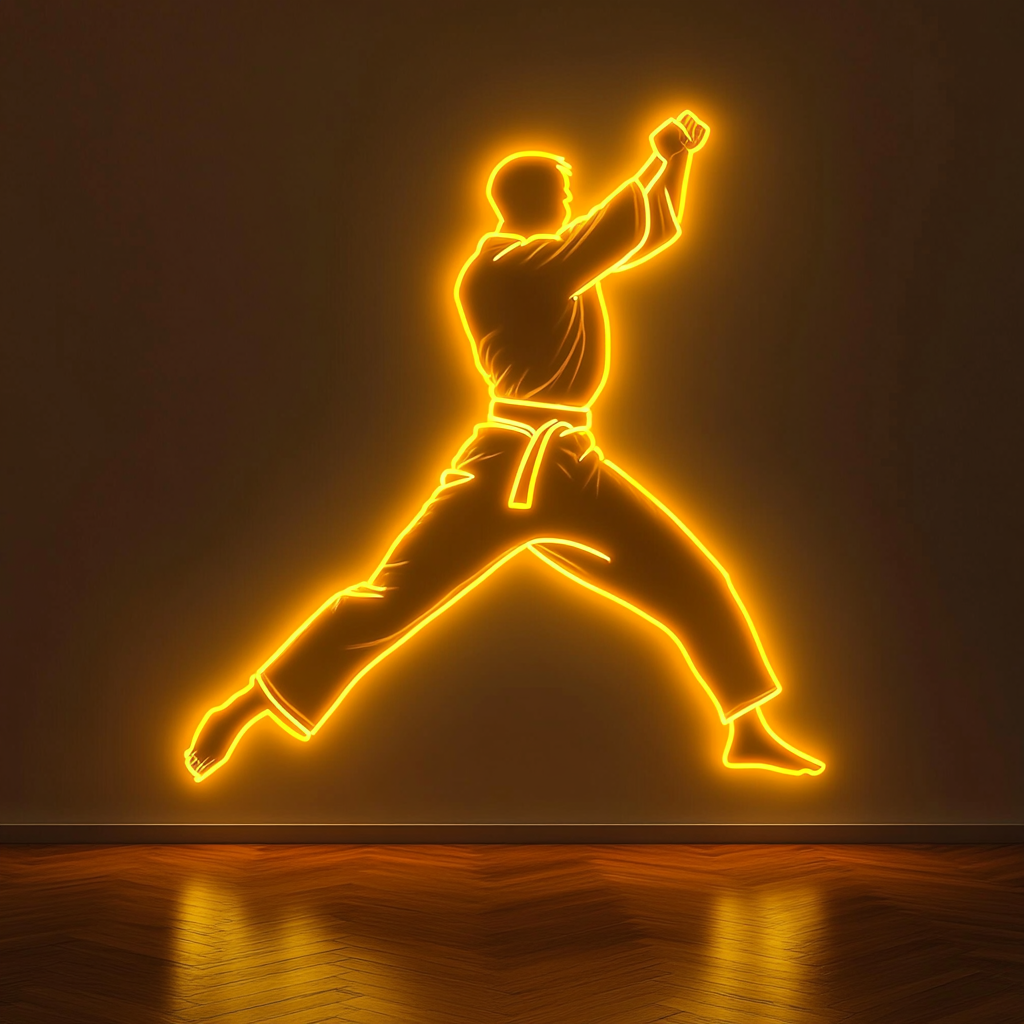 Karate - Yellow Neon Sign, 18 Inches